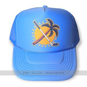 Florida Panthers Palm Sun Logo Foam Trucker Hat LIGHT BLUE